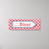 Retro Diner Sign Art Canvas Afdruk (Voorkant)