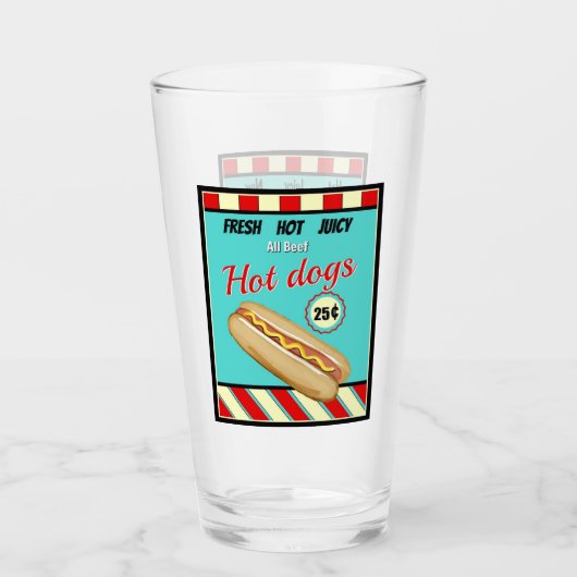 Retro Diner Signs Glas (Voorkant)