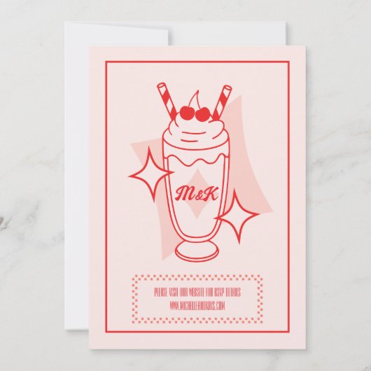 Retro Diner Wedding Invitation (Dos)