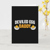 Retro Dinner You Know Why I'm Here Deviled Egg Dad Kaart (Gele Bloem)