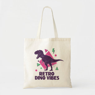 Retro Dino Vibes – T-Rex in 80s-stijl Tote Bag