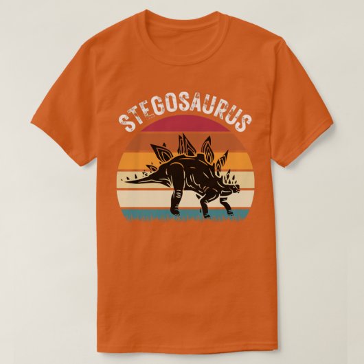 Retro Dinosaur Stegosaurus T-shirt (Design voorkant)
