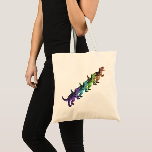 Retro Dinosaurs pop art canvas tas (Voorkant (product))