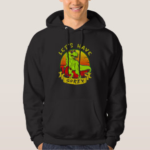 Retro dinosaurus in liefde rex saurus laat shrex h hoodie