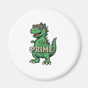 Retro Dinosaurus Zonnebril Prime Cartoon T-shirt_1 Magneet