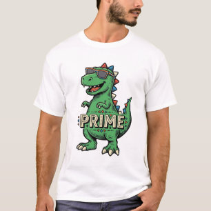 Retro Dinosaurus Zonnebril Prime Cartoon T-shirt_1 T-shirt