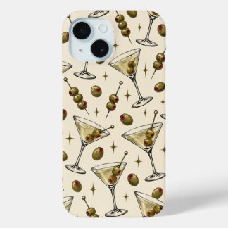 Retro Dirty Martini & Olijf Hoesje voor Telefoon