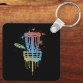 Retro Disc Golf Frolf Frisbee Golf Disc Golfen Pl Sleutelhanger (Achterkant)