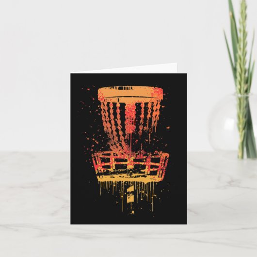 Retro Disc Golf Frolf -  Frisbee Golf Kaart (Voorkant)