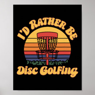 Retro Disc Golf Sket, Ik Ging Liever Disc Golfen _ Poster