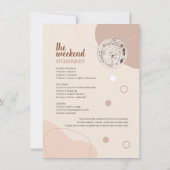 Retro Disco 70s Bachelorette Weekend Itinerary Kaart (Achterkant)