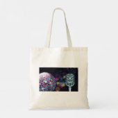 Retro Disco Bal en Vintage Microfoon Tote Bag (Achterkant)