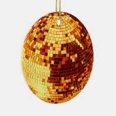 Retro disco bal sparkle glitter goud verjaardag keramisch ornament (Rechts)