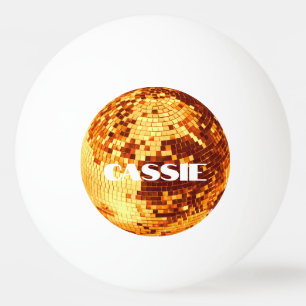Retro disco bal sparkle glitter goud verjaardag pingpongballen