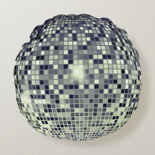 Retro Disco Bal Spiegel Rond Worp Kussen