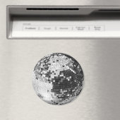Retro disco bal sprankel glitter zilver verjaardag magneet (Insitu (Vaatwasser))