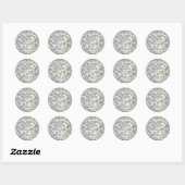 Retro Disco Ball 70s Envelopzegels Ronde Sticker (Vel)