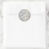 Retro Disco Ball 70s Envelopzegels Ronde Sticker (Tas)