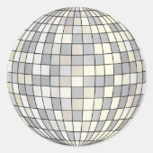Retro Disco Ball 70s Envelopzegels Ronde Sticker (Voorkant)