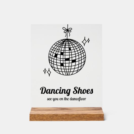 Retro Disco Ball Dancing Chaussures Mariage (Recto)