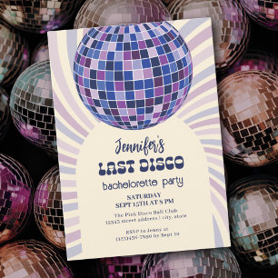 Retro Disco Ball Groovy 70s vrijgezellenfeest Kaart