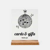 Retro Disco Ball Kaarten & Geschenken Acryl Bord (Voorkant)