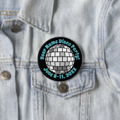 Retro Disco Ball PERSONALIZED Button (In situ)