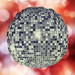 Retro Disco Ball Sierkussen - Vetgedrukte  Vibes Rond Kussen