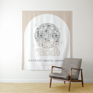 Retro Disco Ball Vrijgezellenfeest Arch Achtergron Wandkleed