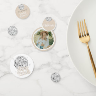 Retro Disco Ball Vrijgezellenfeest Foto Confetti