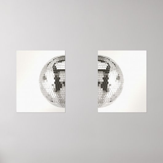 Retro Disco Ball Wall Art Set van 2 (Voorkant)