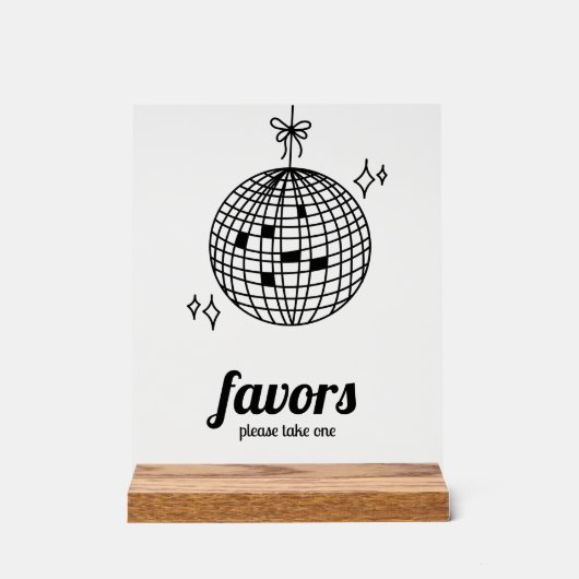 Retro Disco Ball Wedding Faveurs (Recto)