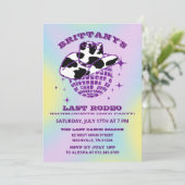 Retro Disco Cowgirl Bachelorette Party Invitation (Debout devant)