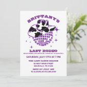 Retro Disco Cowgirl Bachelorette Party Invitation (Debout devant)