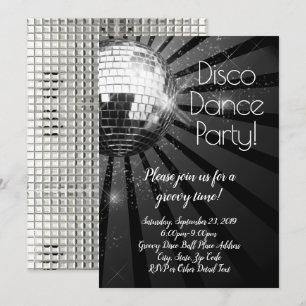 Retro Disco Dance 70s Verjaardagsfeest Kaart