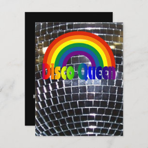 Retro Disco Dance Party   70s Partij Disco Ball Kaart