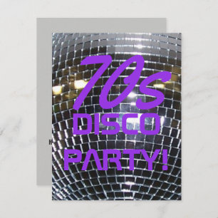 Retro Disco Dance Party   Paars van de partij van  Kaart