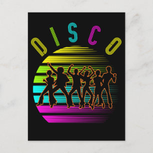 Retro Disco Dancing Funky Music Briefkaart
