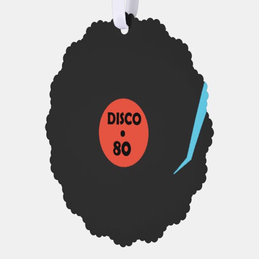 Retro Disco Feest Kerst Ornament Kaart (Links)