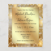 retro disco goud metallic bruiloft uitnodigflyer flyer (Voorkant)