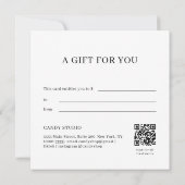 Retro Disco Kerstkrans QR-code cadeaukaart (Achterkant)