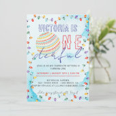 Retro Disco Lights Wonders verjaardagsuitnodiging Kaart (Staand voorkant)