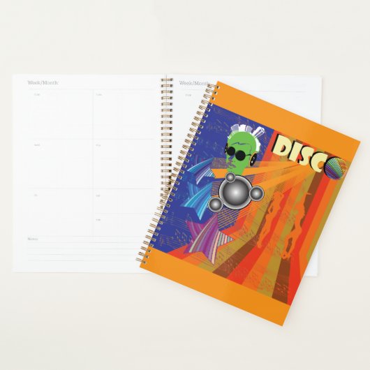 Retro Disco Party 70s Funk Art Planner (Display)