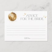 Retro Disco Party advies voor de bruid Informatiekaartje (Voorkant)