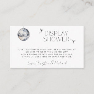 Retro Disco Party Display Douche Informatiekaartje