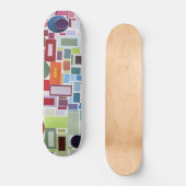 Retro Disco Party op Collage Skateboard (Voorkant)