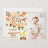 Retro Disco Roller Skate Let's Roll 1e Verjaardag  Kaart (Voorkant)