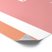 Retro Disco Roze en Oranje Groovy Bruidsfeest Poster (Hoek)