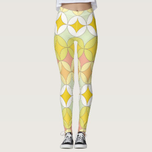 Retro Disco Style Naadloos patroon Leggings