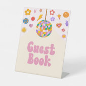 Retro Disco Super Livre d'Invité Panneau de Table (Recto)